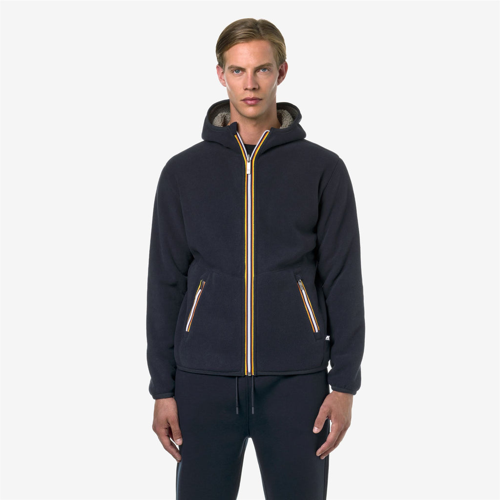 Fleece_Man_JACK SHERPA POLAR DOUBLE_Jacket_Blue Depth - Beige Taupe - Commercial 4