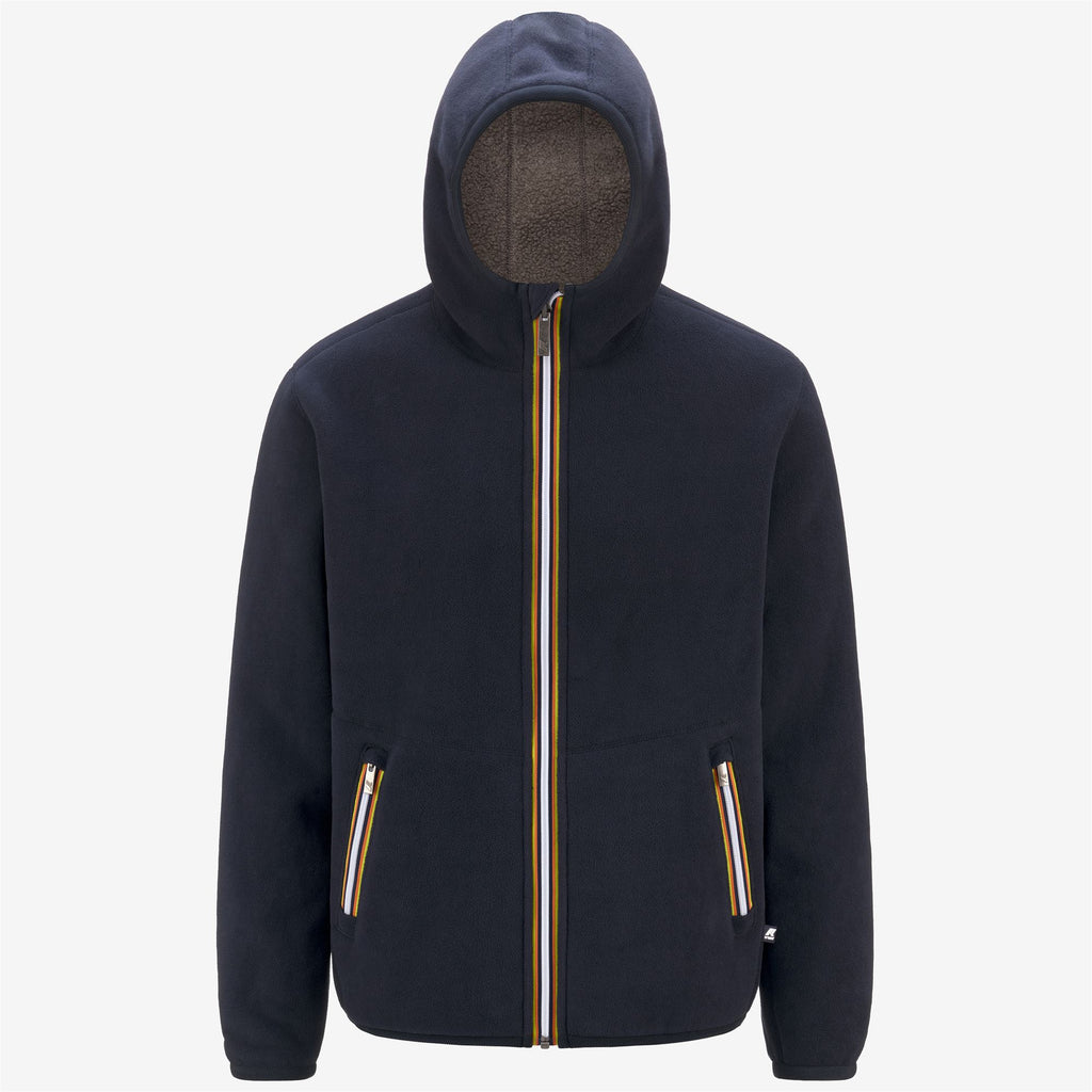 Fleece_Man_JACK SHERPA POLAR DOUBLE_Jacket_Blue Depth - Beige Taupe - Commercial 1