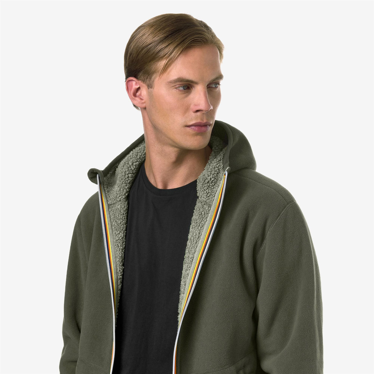 Fleece_Man_JACK SHERPA POLAR DOUBLE_Jacket_Green B-Green S - Commercial 7