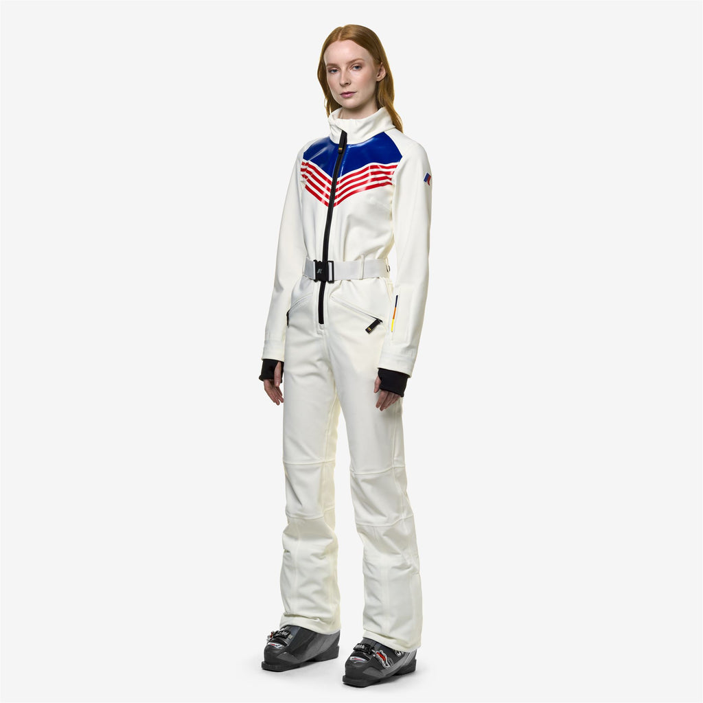 Sport Suits_WOMAN_LECHERE ICONIC LOGO_Coverall Suit_White G-Red-Blue R - Commercial 5