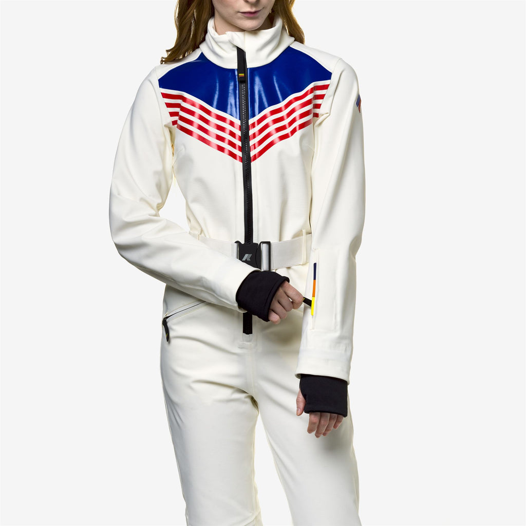 Sport Suits_WOMAN_LECHERE ICONIC LOGO_Coverall Suit_White G-Red-Blue R - Commercial 7