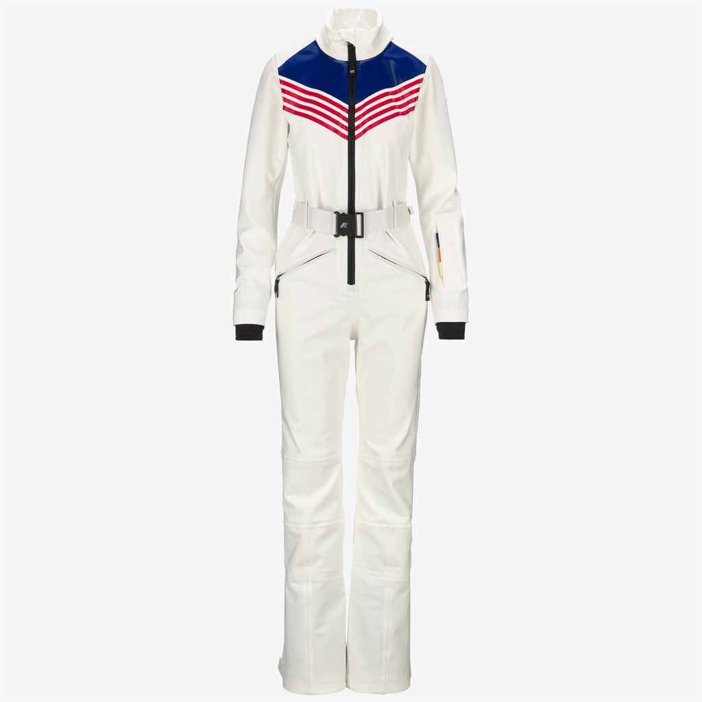 Sport Suits_WOMAN_LECHERE ICONIC LOGO_Coverall Suit_White G-Red-Blue R - Commercial 1
