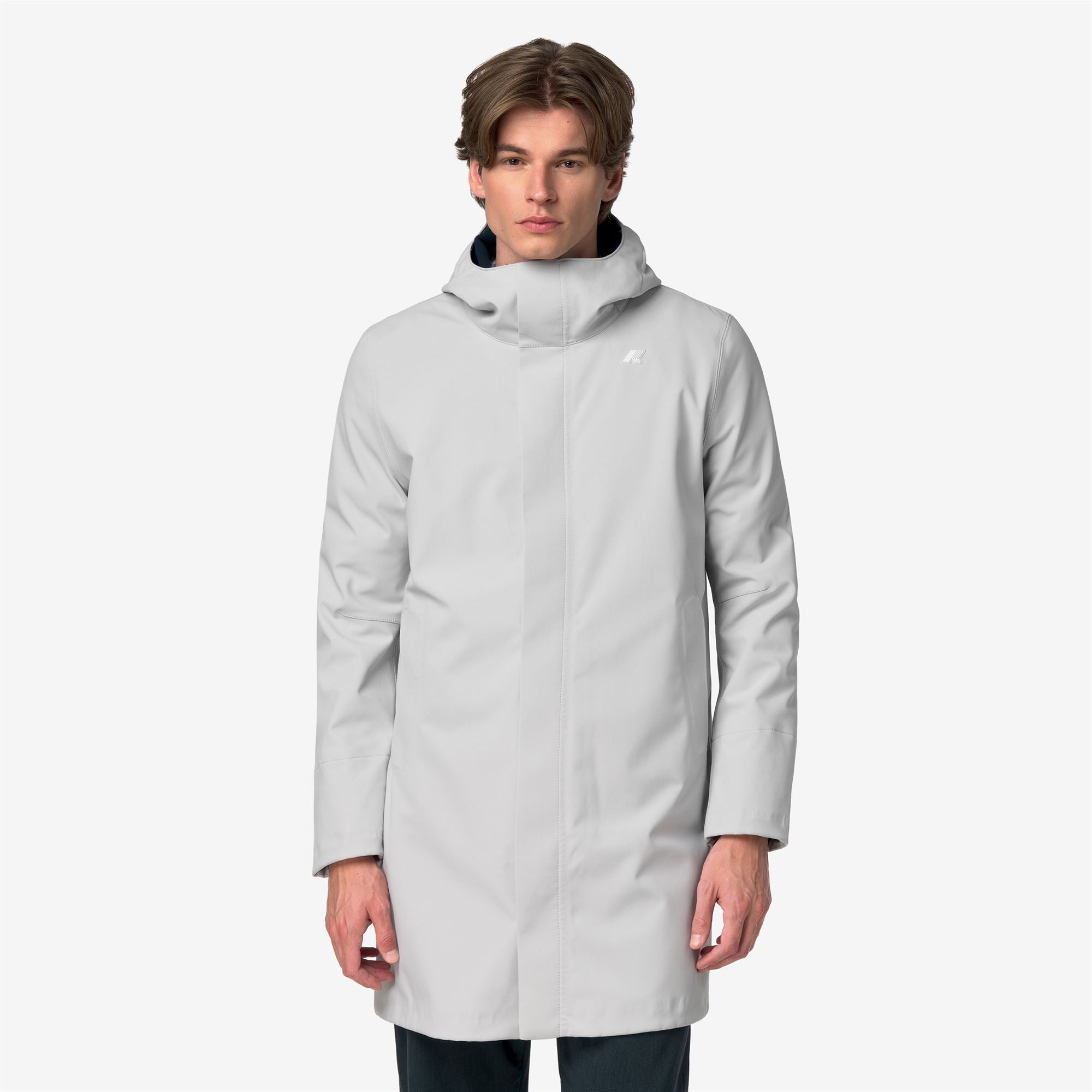 Jackets_Man_THOMAS BONDED_Long_Grey Ash - Blue Depth - Commercial 4