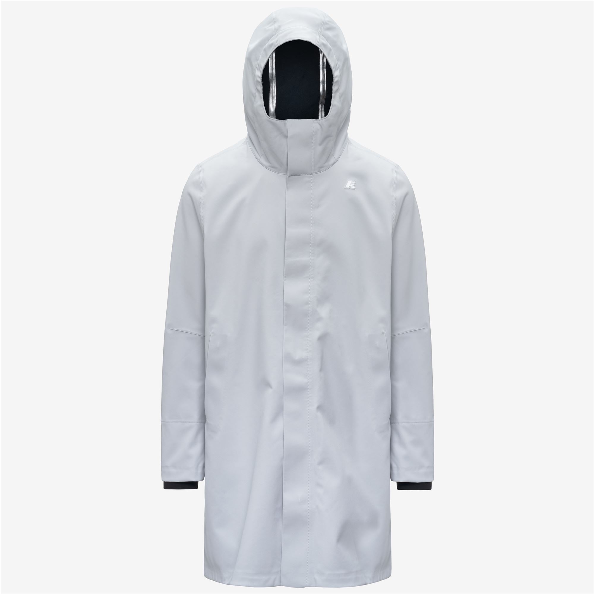 Jackets_Man_THOMAS BONDED_Long_Grey Ash - Blue Depth - Commercial 1