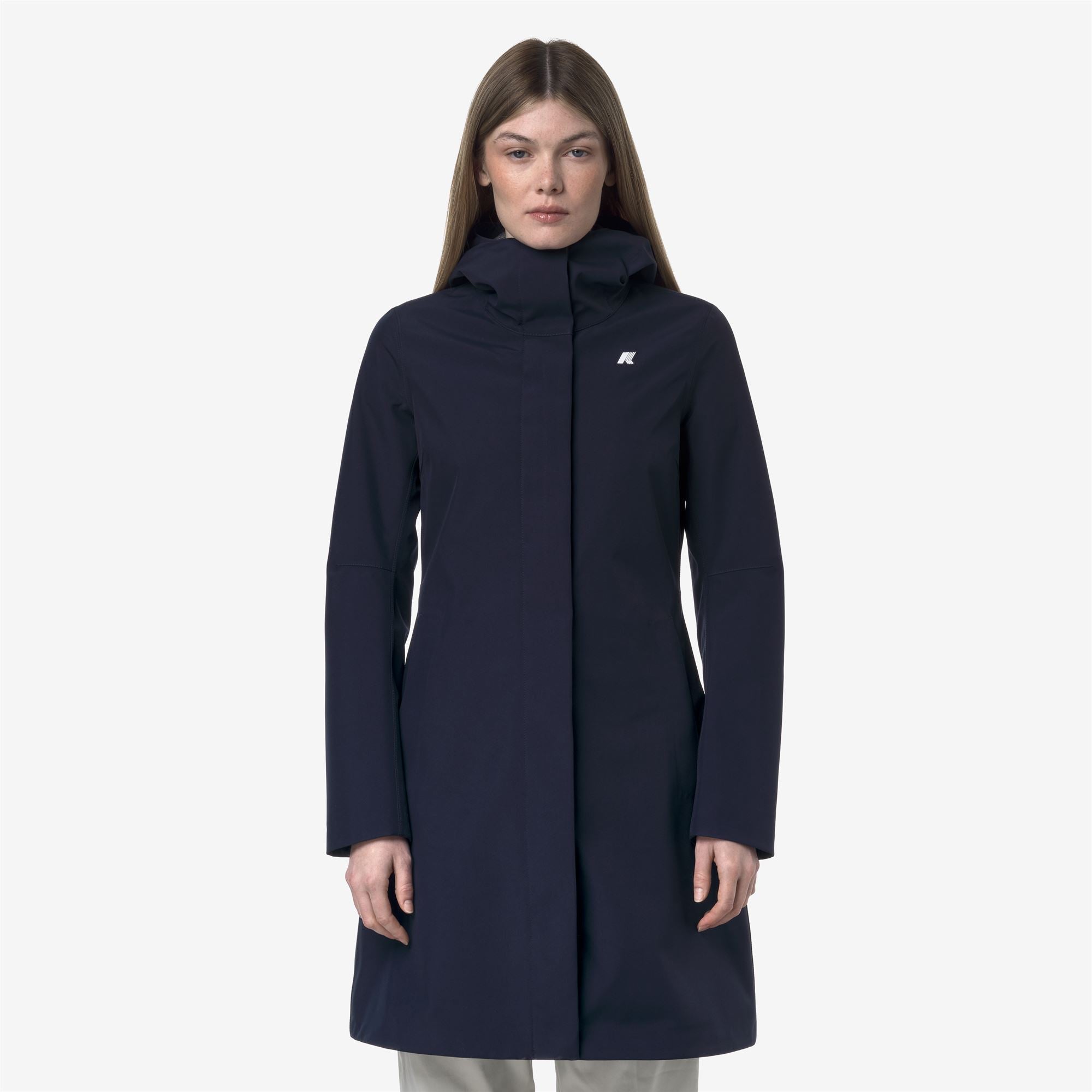 Jackets_WOMAN_STEPHY BONDED JERSEY_3/4 Length_Blue Depth - Commercial 4
