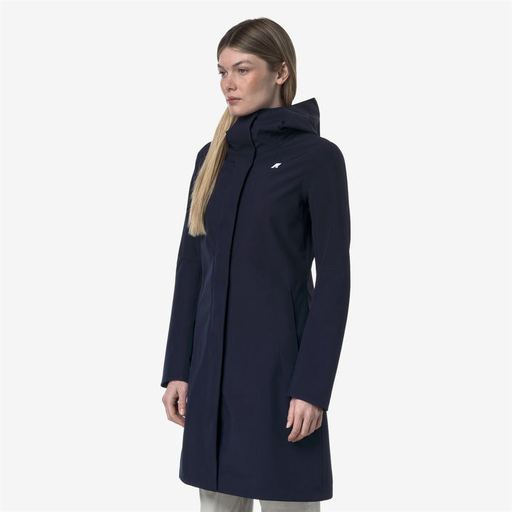 STEPHY BONDED JERSEY - Jackets - 3/4 LENGTH - WOMAN - BLUE DEPTH