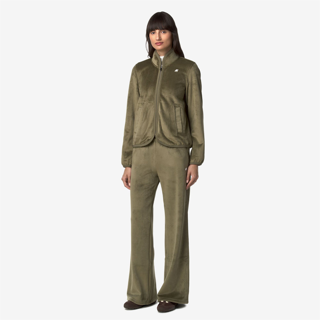 Pants_Woman_JENNY VELOUR POLAR_Sport Trousers_Green Army-Green Army - Commercial 4