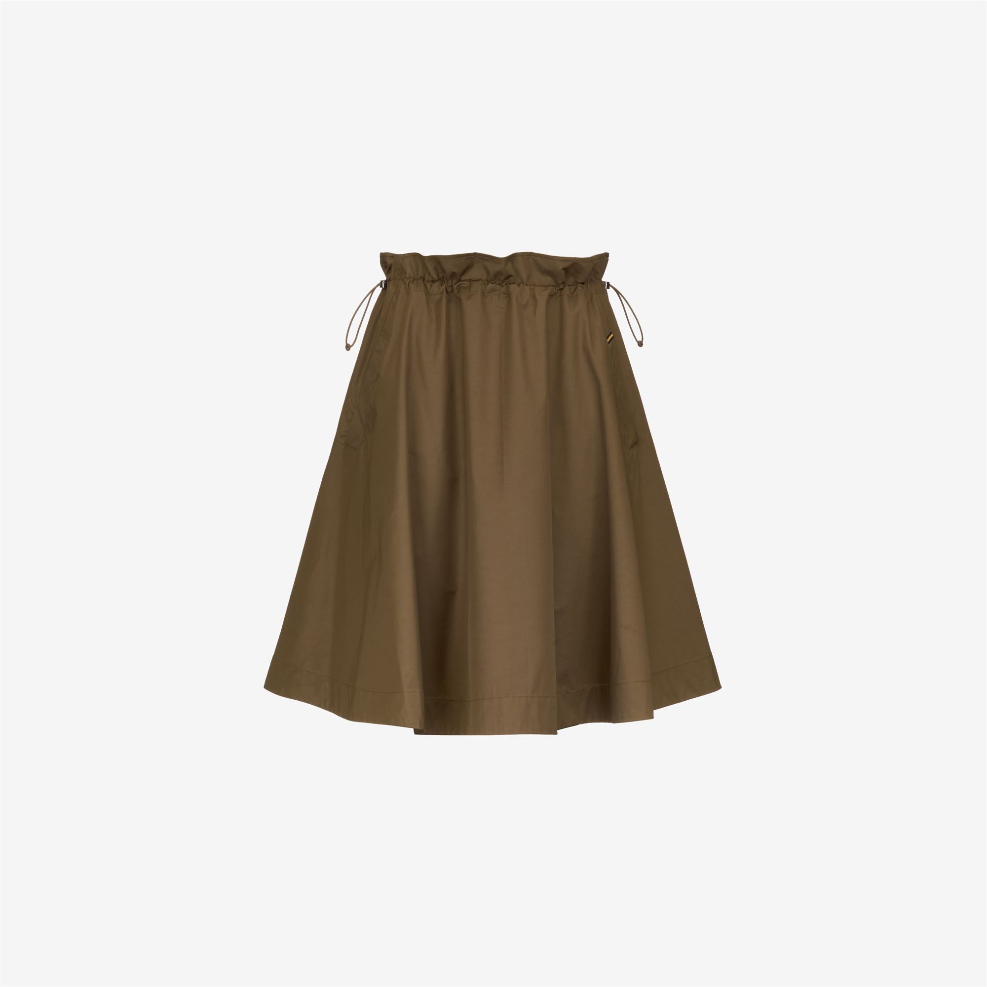 Skirts_WOMAN_GAELA SATIN_Longuette_Brown Corda - Commercial 1