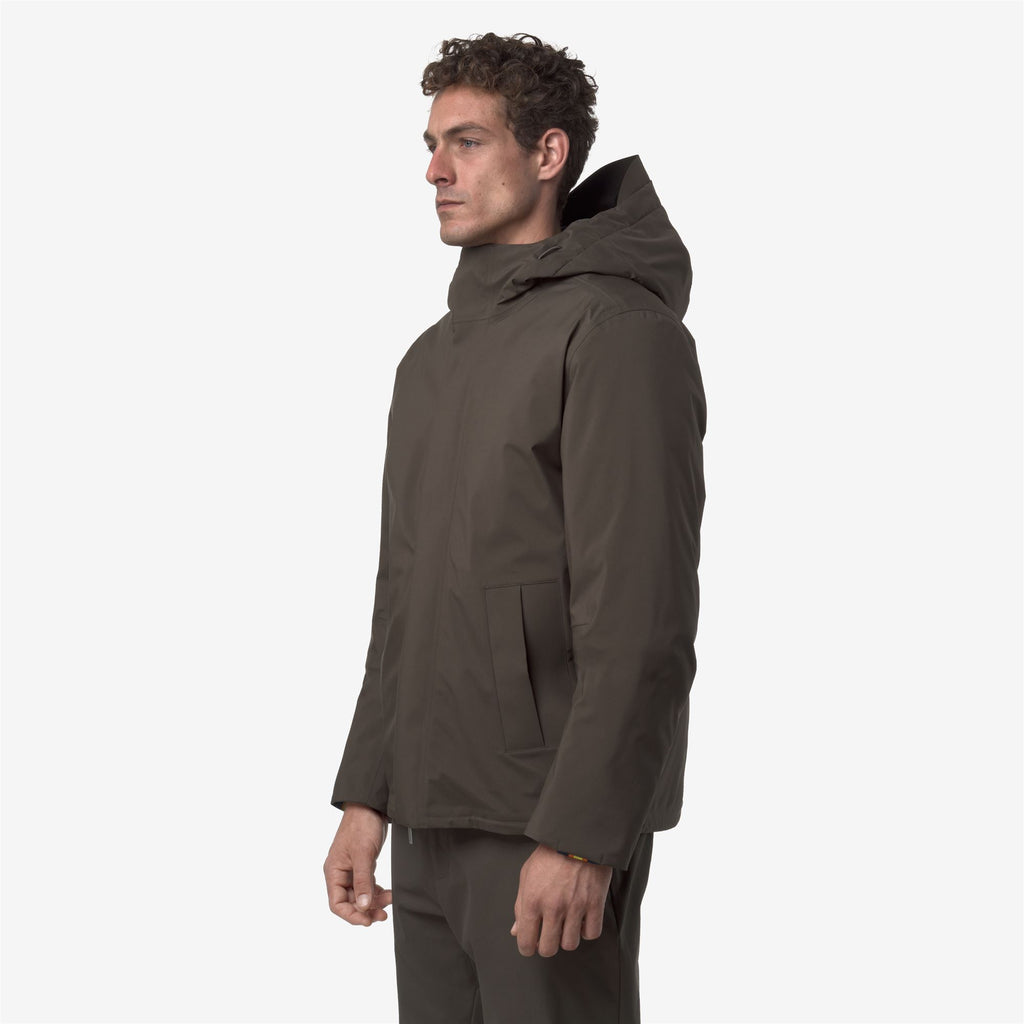 Jackets_MAN_JACKEN BONDED PADDED_Short_Black Olive Combo - Black Olive - Commercial 5