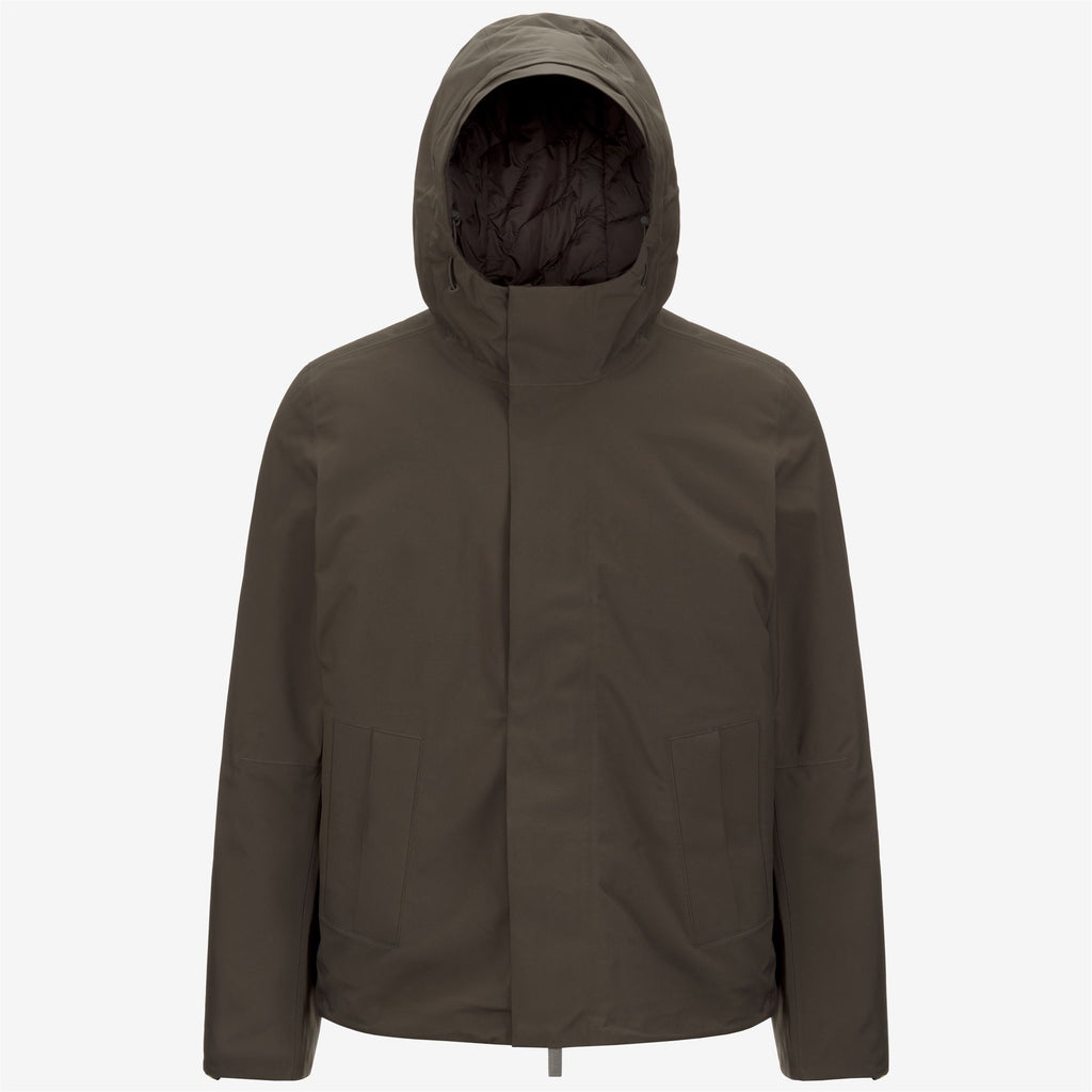 Jackets_MAN_JACKEN BONDED PADDED_Short_Black Olive Combo - Black Olive - Commercial 1