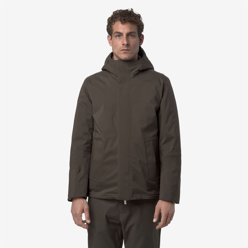 Jackets_MAN_JACKEN BONDED PADDED_Short_Black Olive Combo - Black Olive - Commercial 4