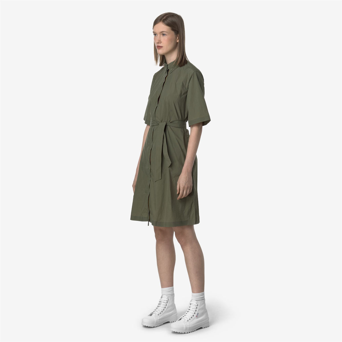 Jackets_WOMAN_LIZY_3/4 Length_Green Lichen - Commercial 5