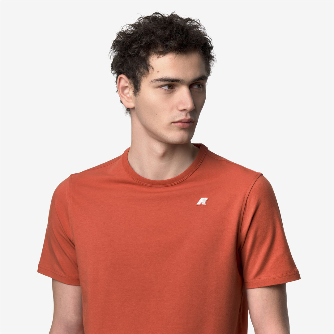 ADAME LIGHT STRETCH JERSEY - T-Shirt & Top - T-Shirt - Homme - Orange Brownish main
