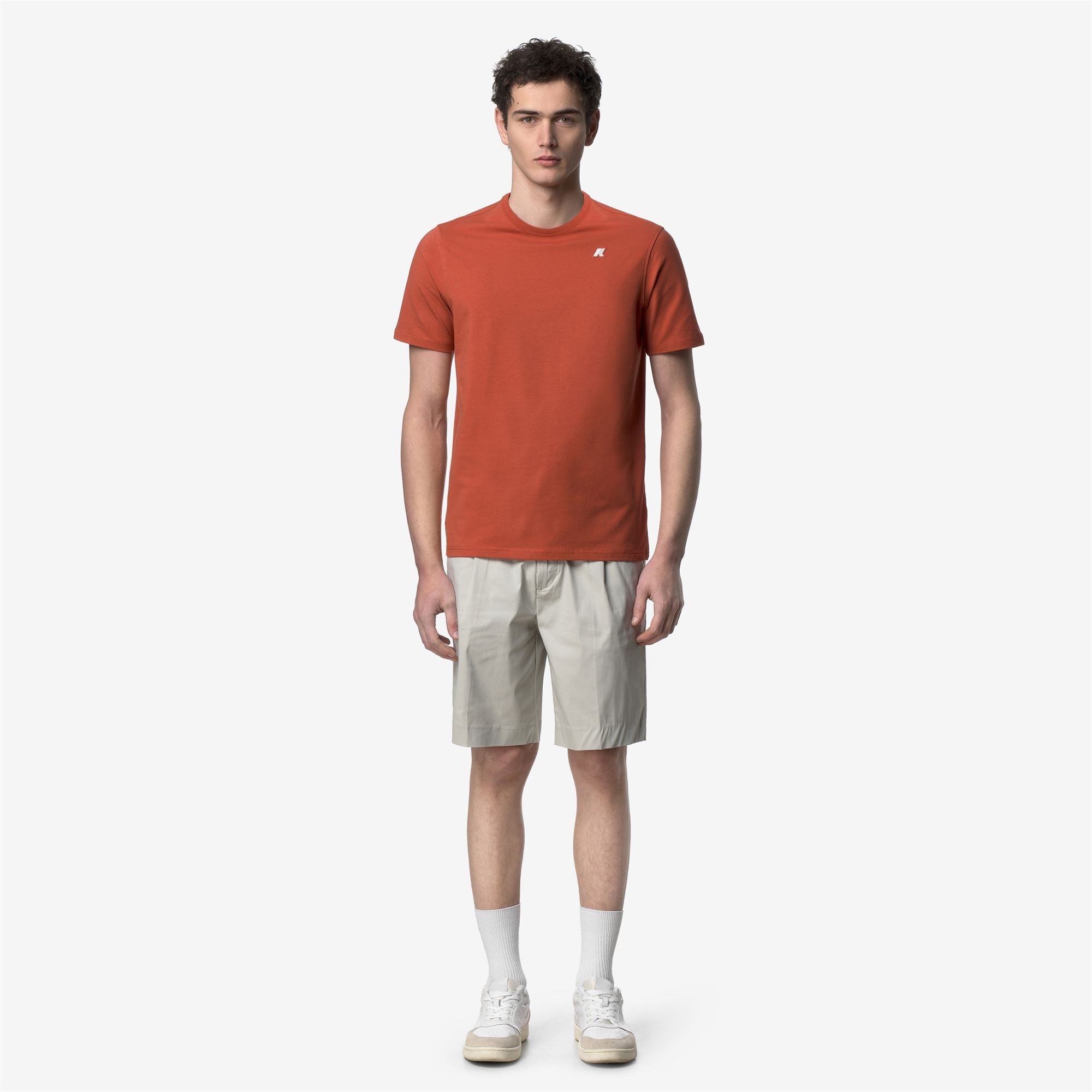 T-Shirts & Top_Man_ADAME LIGHT STRETCH JERSEY_T-Shirt_Orange Brownish - Commercial 4