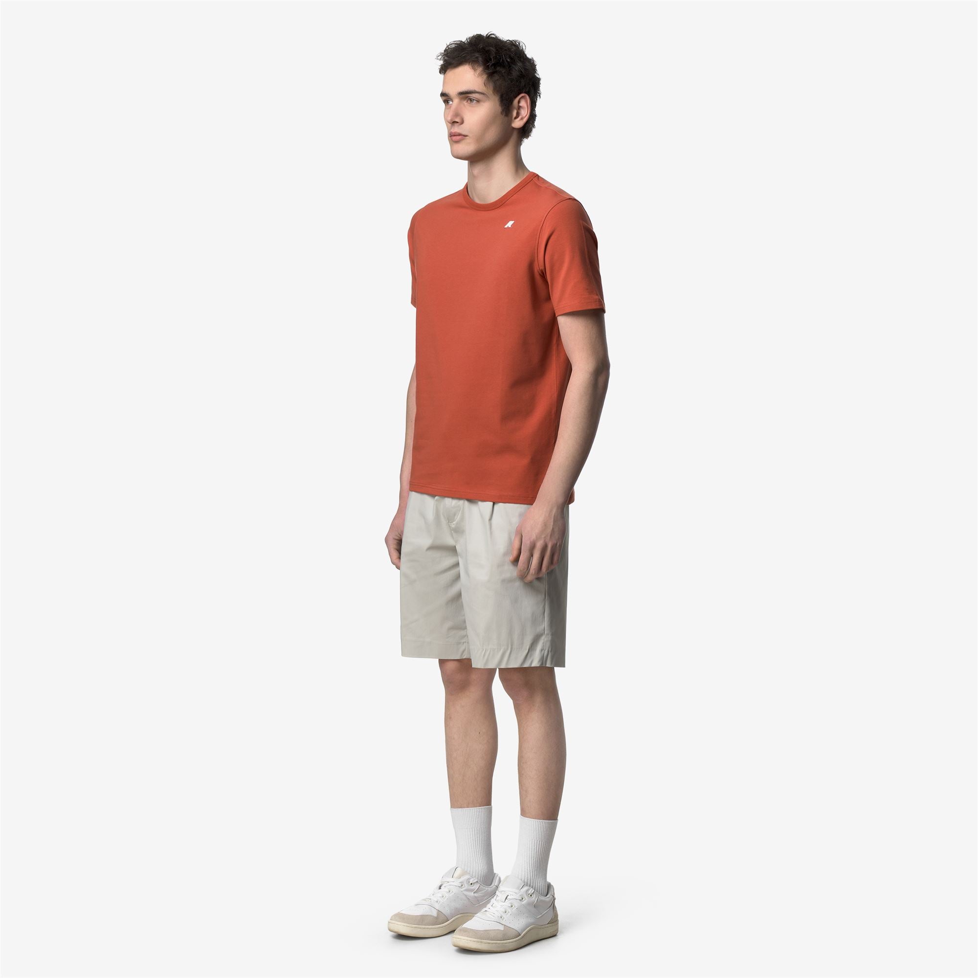 T-Shirts & Top_Man_ADAME LIGHT STRETCH JERSEY_T-Shirt_Orange Brownish - Commercial 5