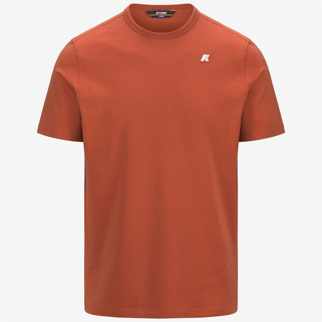 ADAME LIGHT STRETCH JERSEY - T-Shirt & Top - T-Shirt - Homme - Orange Brownish 01
