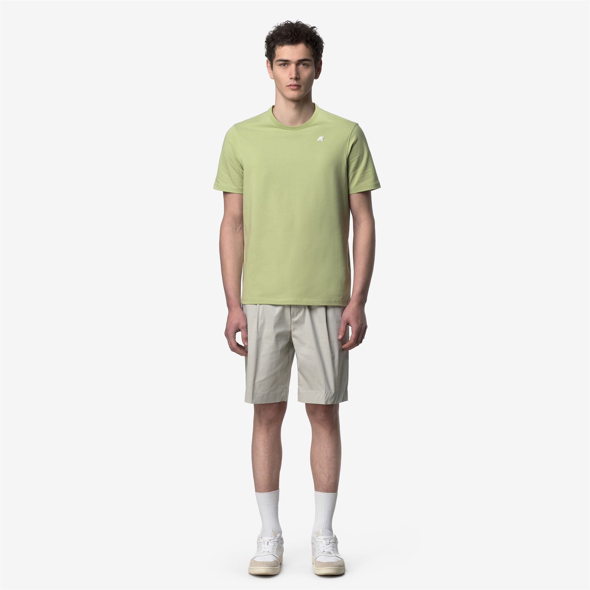 T-Shirts & Top_Man_ADAME LIGHT STRETCH JERSEY_T-Shirt_Green Dk Lime - Commercial 4