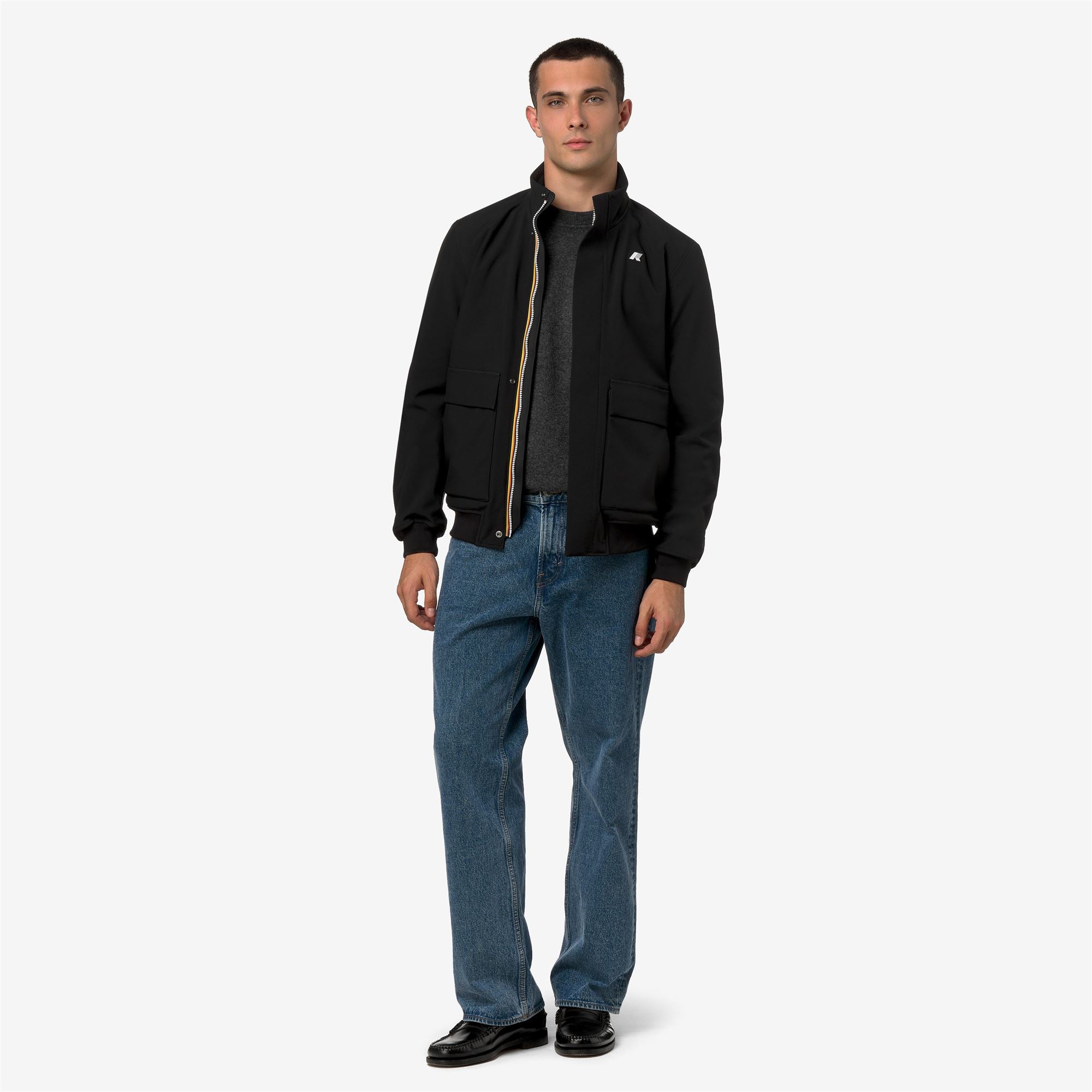Jackets_Man_HERVE BONDED_Short_Black P-Blue D - Commercial 7