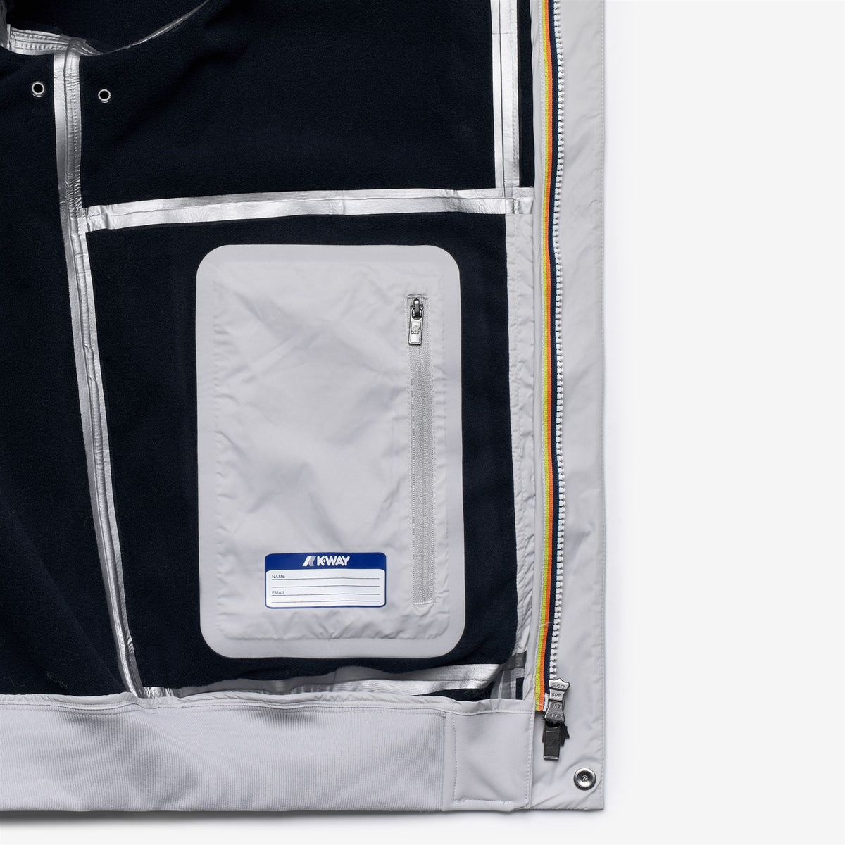 Jackets_Man_HERVE BONDED_Short_Grey Ash - Blue Depth - Commercial 2