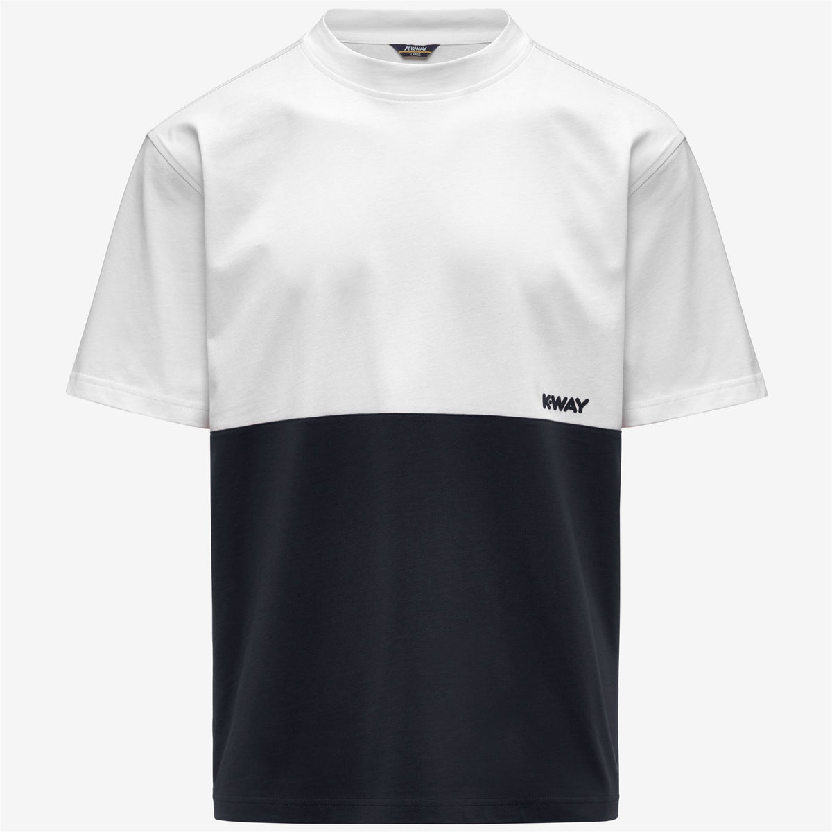 T-Shirts & Top_Man_SOLO JERSEY COLORBLOCK_T-Shirt_Blue Depth - White - Commercial 1