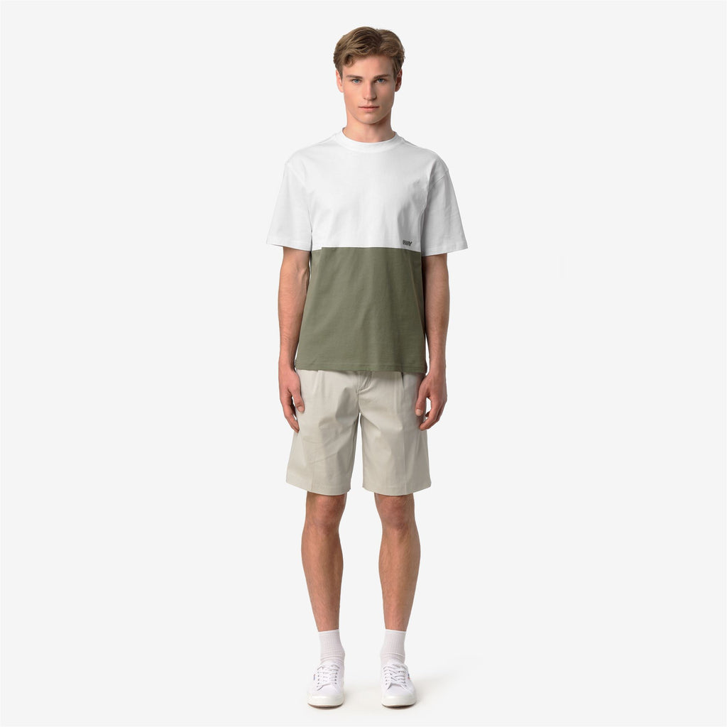 T-Shirts & Top_Man_SOLO JERSEY COLORBLOCK_T-Shirt_Green Lichen - White - Commercial 4