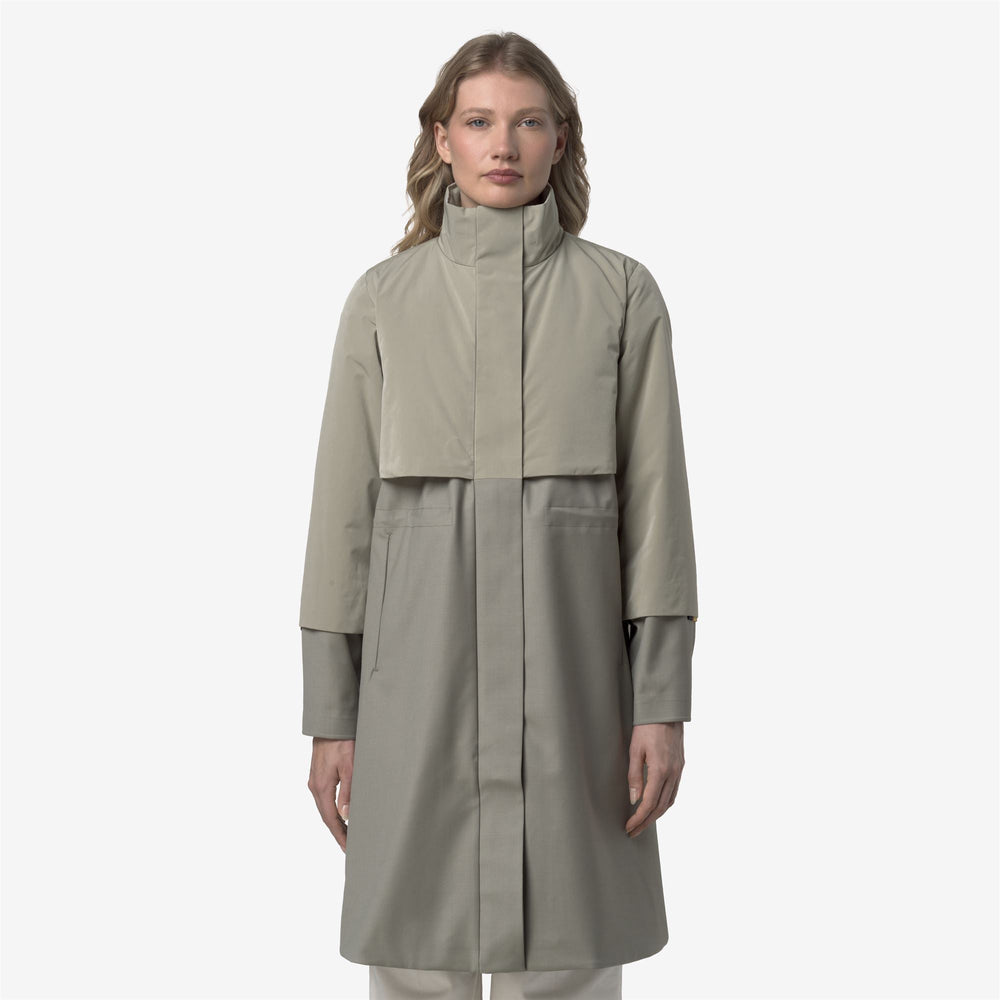 ELLA WOOL NYLON MIX - Jackets - Long - WOMAN - Green Oak-Green Oak 02