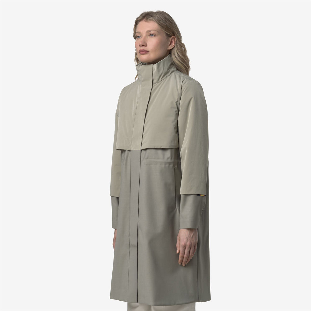 ELLA WOOL NYLON MIX - Jackets - Long - WOMAN - Green Oak-Green Oak main
