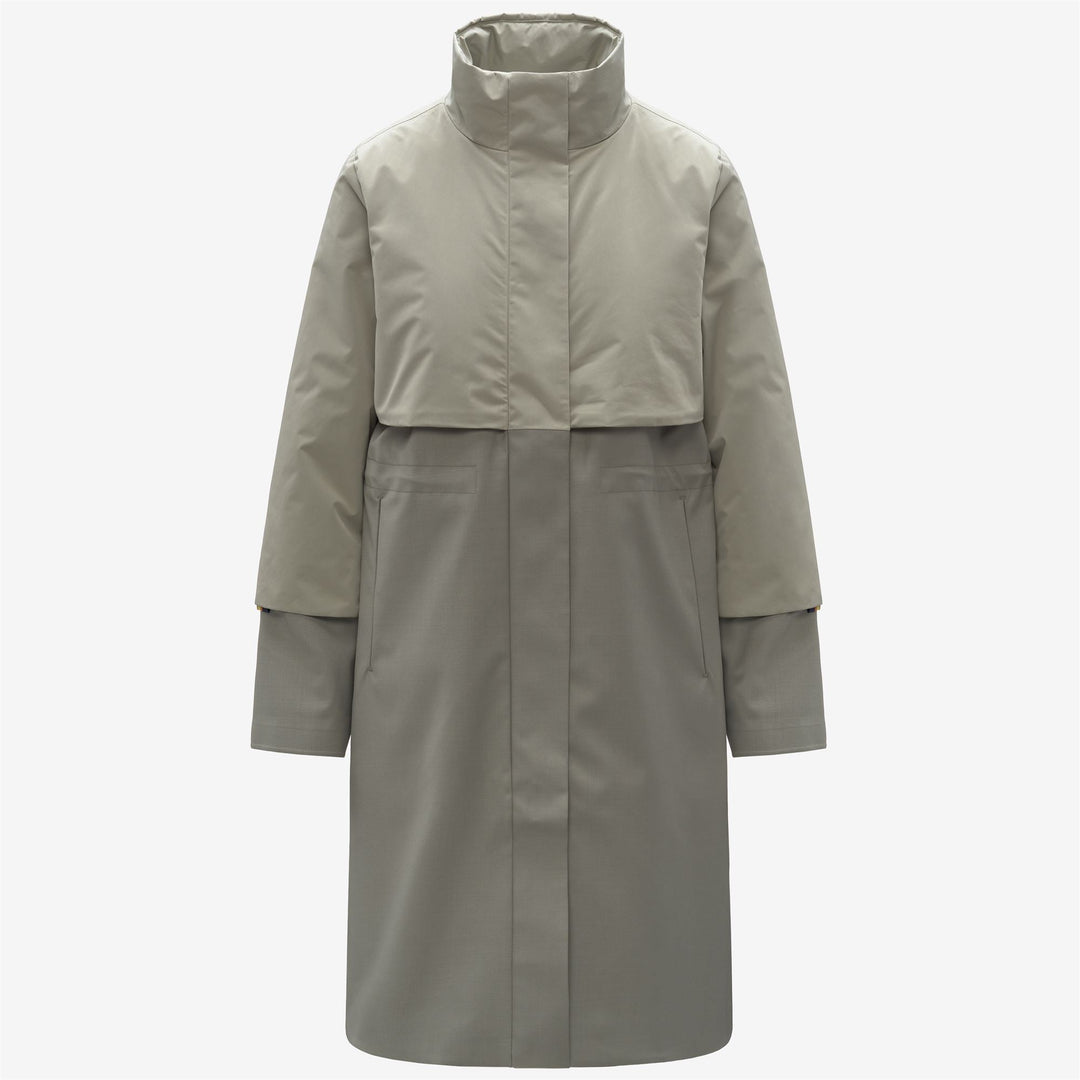 ELLA WOOL NYLON MIX - Jackets - Long - WOMAN - Green Oak-Green Oak 01