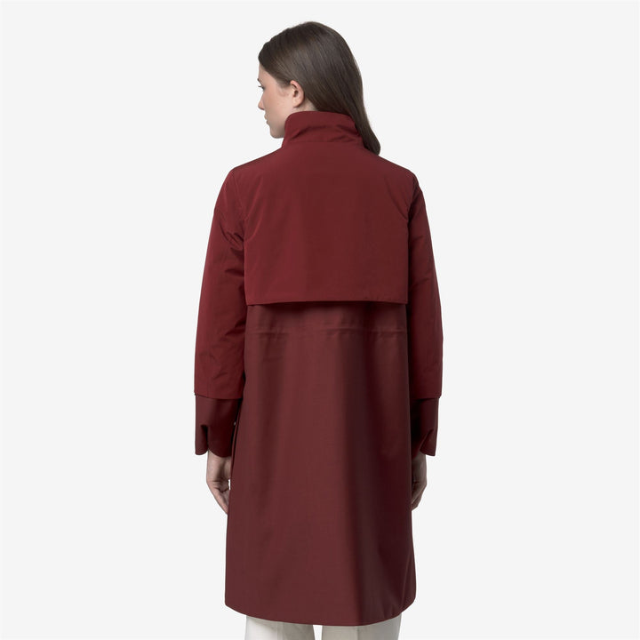 ELLA WOOL NYLON MIX - Jackets - Long - WOMAN - Red Syrah Combo 6