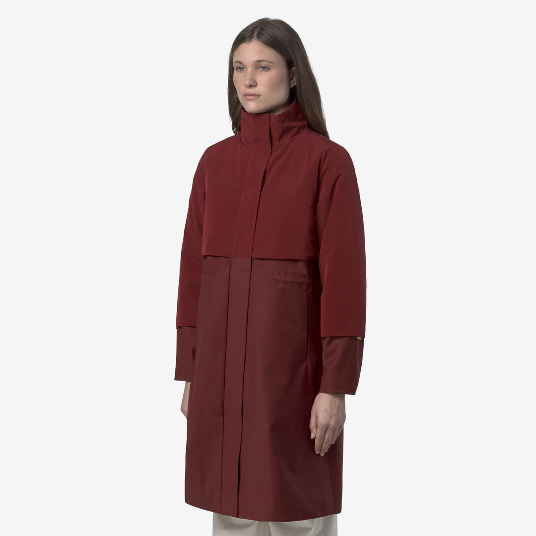ELLA WOOL NYLON MIX - Jackets - Long - WOMAN - Red Syrah Combo main