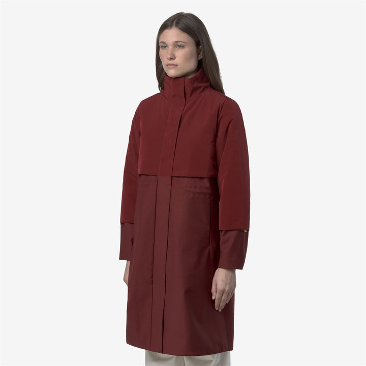 ELLA WOOL NYLON MIX - Jackets - Long - WOMAN - Red Syrah Combo 5