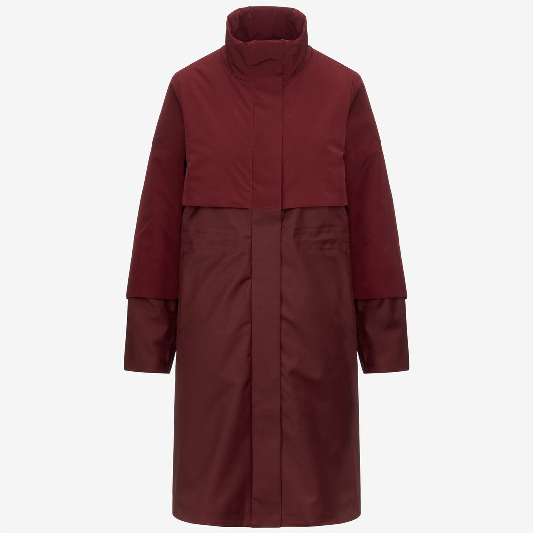 ELLA WOOL NYLON MIX - Jackets - Long - WOMAN - Red Syrah Combo 01