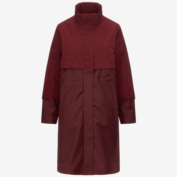 ELLA WOOL NYLON MIX - Jackets - Long - WOMAN - Red Syrah Combo 1