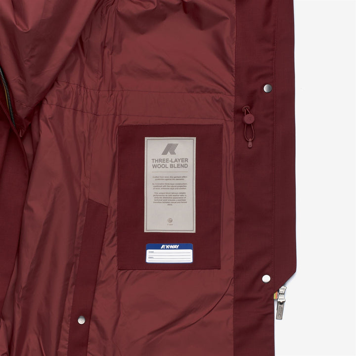 ELLA WOOL NYLON MIX - Jackets - Long - WOMAN - Red Syrah Combo 3