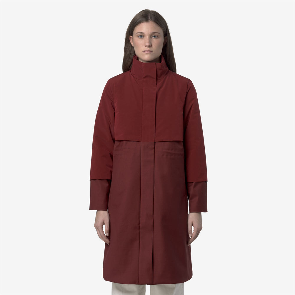 ELLA WOOL NYLON MIX - Jackets - Long - WOMAN - Red Syrah Combo 02