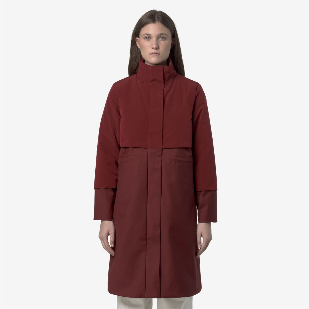 ELLA WOOL NYLON MIX - Jackets - Long - WOMAN - Red Syrah Combo main