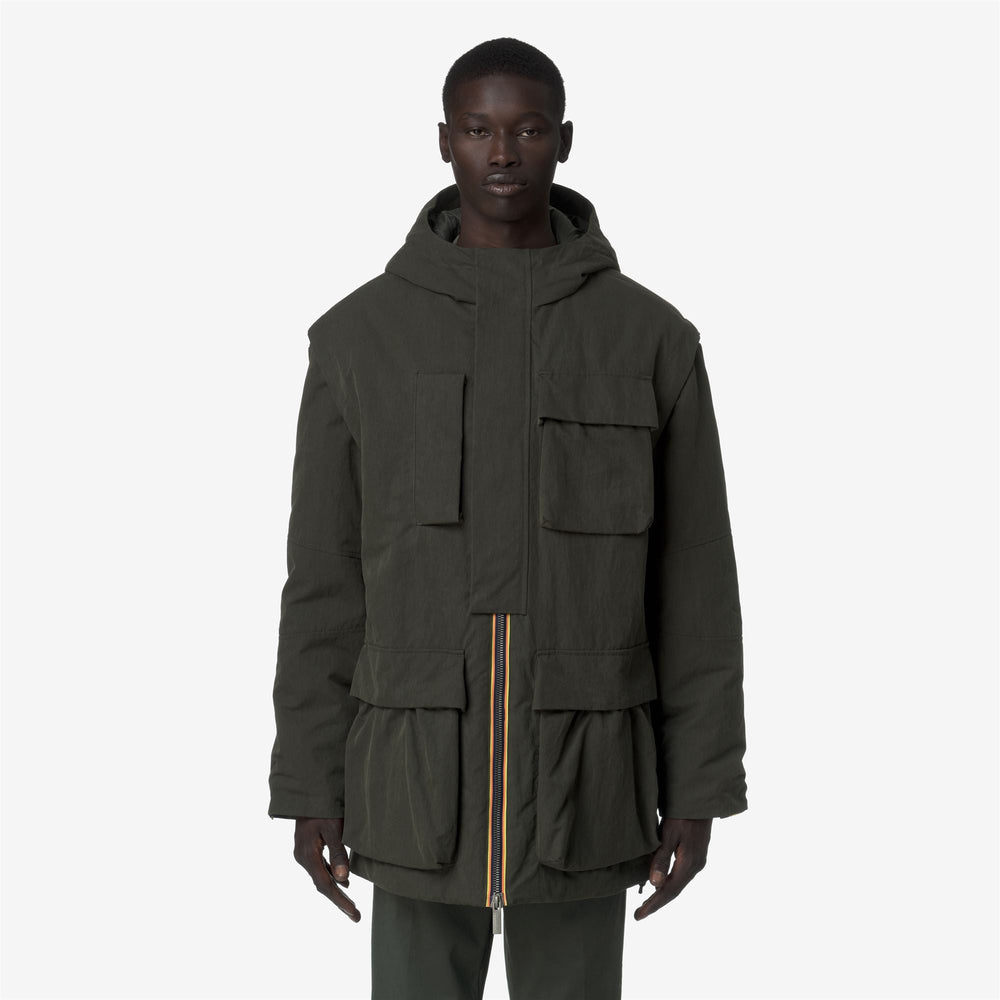 OTTO COTTON FEEL - Jackets - Mid - MAN - Green Blackish Combo 02