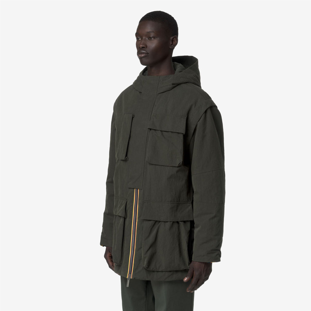Jackets_MAN_OTTO COTTON FEEL_Mid_Green Blackish Combo - GREEN BLACKISH - Commercial 5
