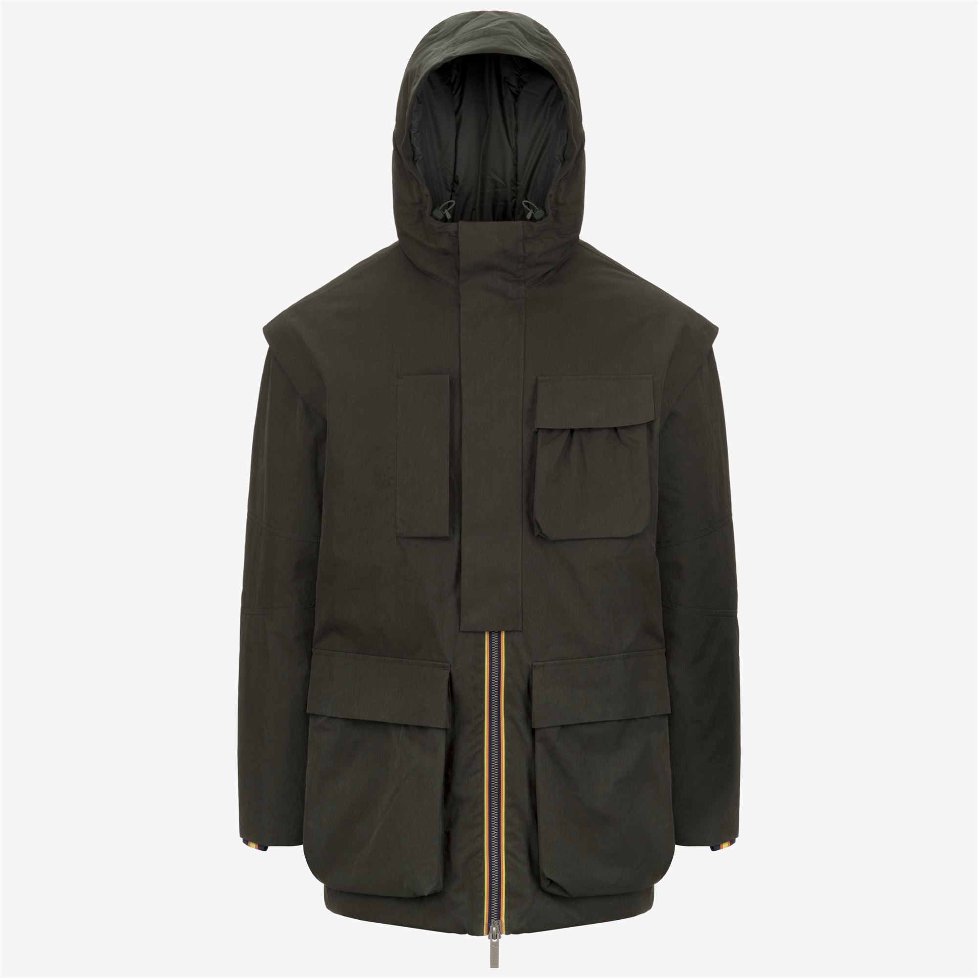 Jackets_MAN_OTTO COTTON FEEL_Mid_Green Blackish Combo - GREEN BLACKISH - Commercial 1