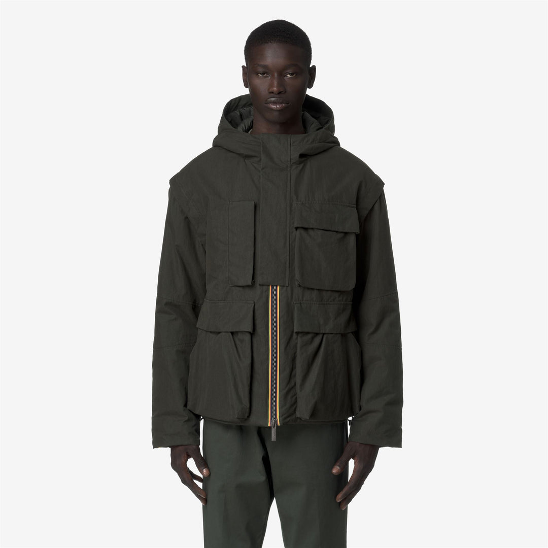 GUILLERMO COTTON FEEL - Vestes - Court - Homme - Green Blackish Combo-GREEN BLACKISH main