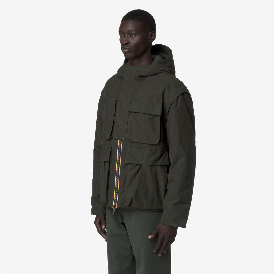 GUILLERMO COTTON FEEL - Vestes - Court - Homme - Green Blackish Combo-GREEN BLACKISH main