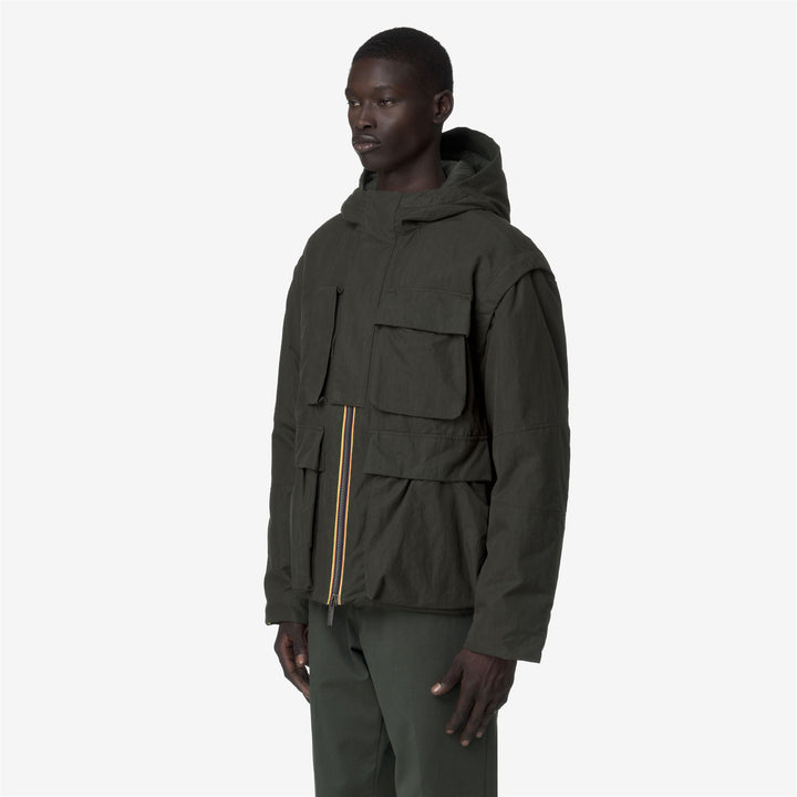 GUILLERMO COTTON FEEL - Vestes - Court - Homme - Green Blackish Combo-GREEN BLACKISH 2