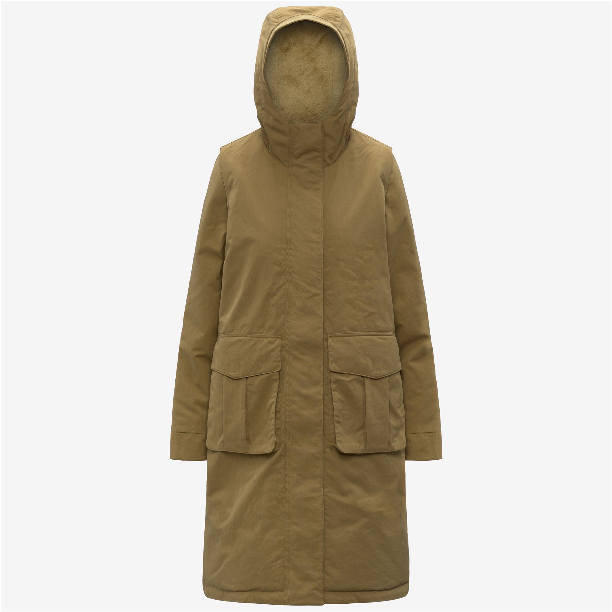 Jackets_WOMAN_BRUNIL COTTON FEEL_Long_Beige Seed-Beige FUR - Commercial 1