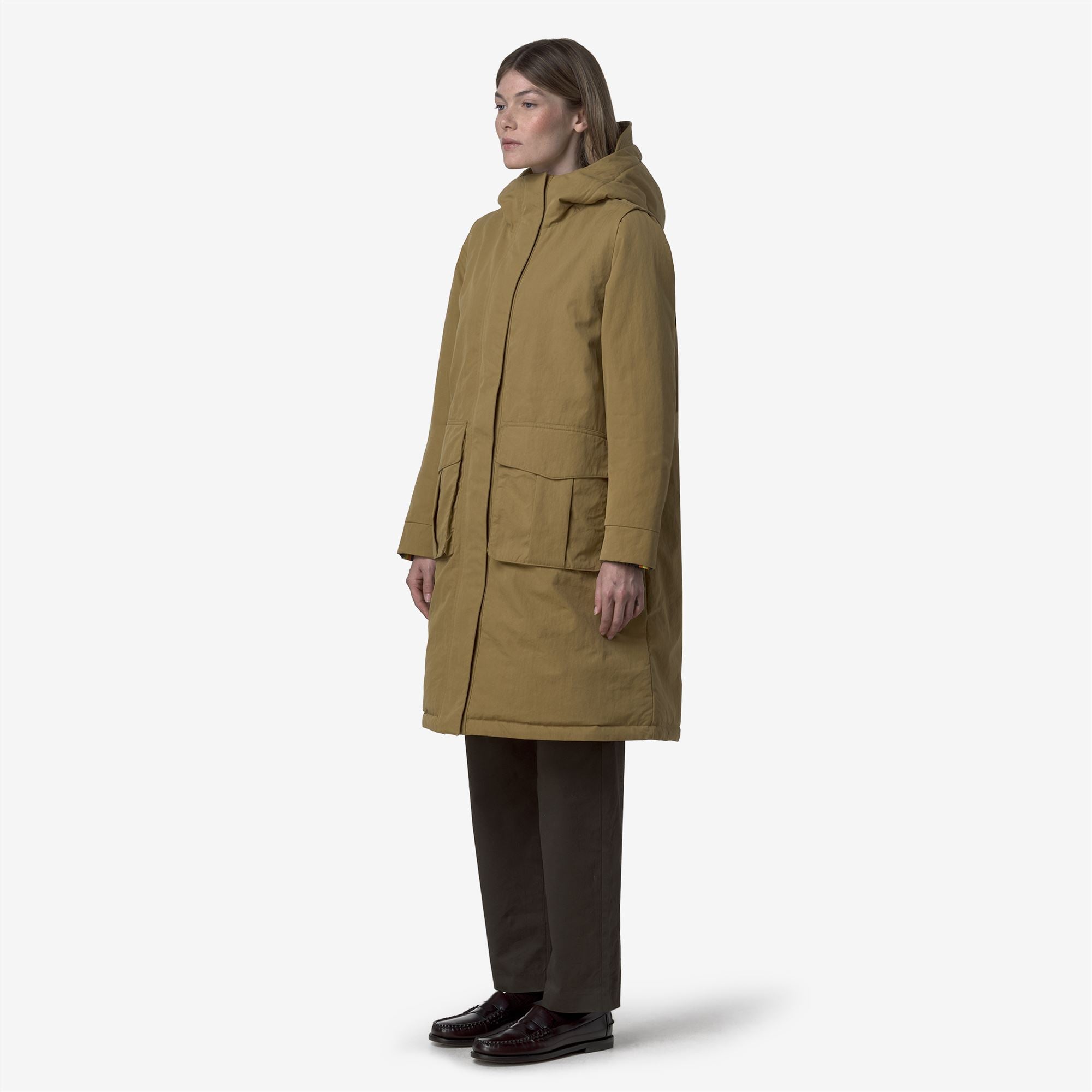 Jackets_WOMAN_BRUNIL COTTON FEEL_Long_Beige Seed-Beige FUR - Commercial 5