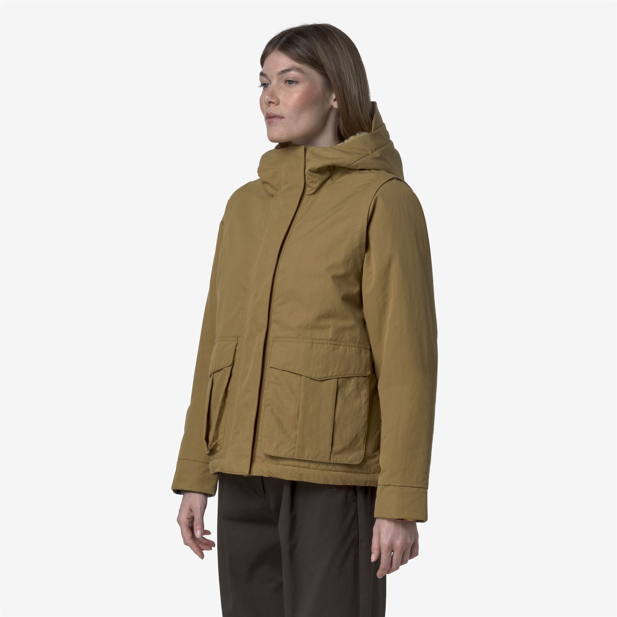 Jackets_WOMAN_IDELER COTTON FEEL_Short_Beige Seed-Beige FUR - Commercial 5