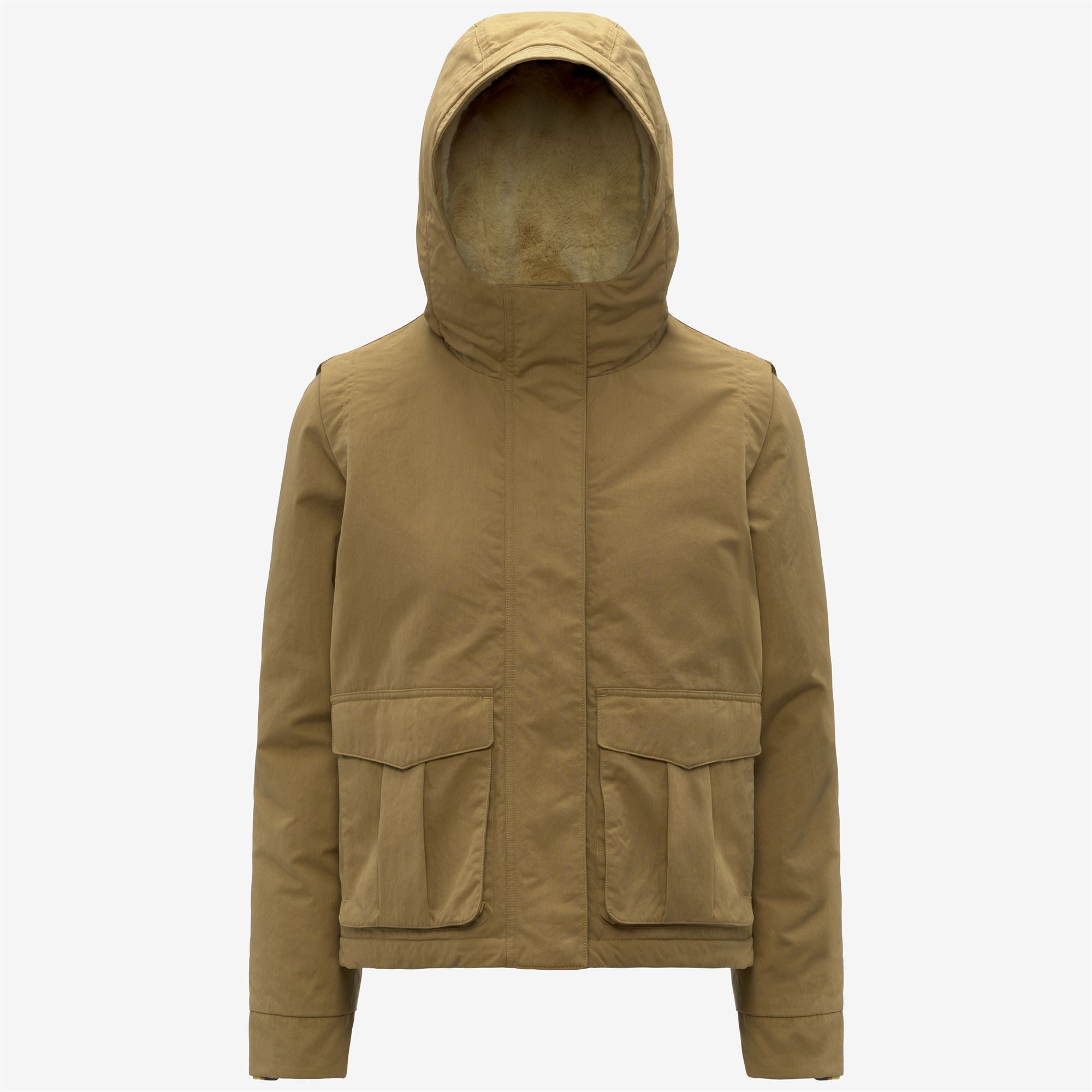 Jackets_WOMAN_IDELER COTTON FEEL_Short_Beige Seed-Beige FUR - Commercial 1