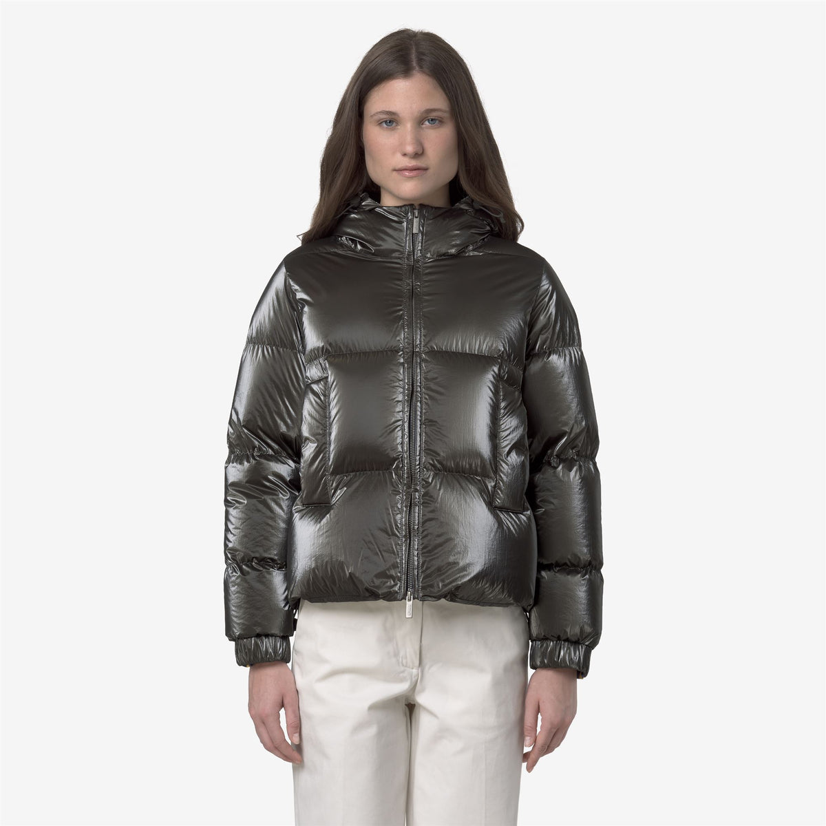 Jackets_WOMAN_LETHILLE THERMO PEARLY_Short_Black Olive Combo - Black Olive - Commercial 4