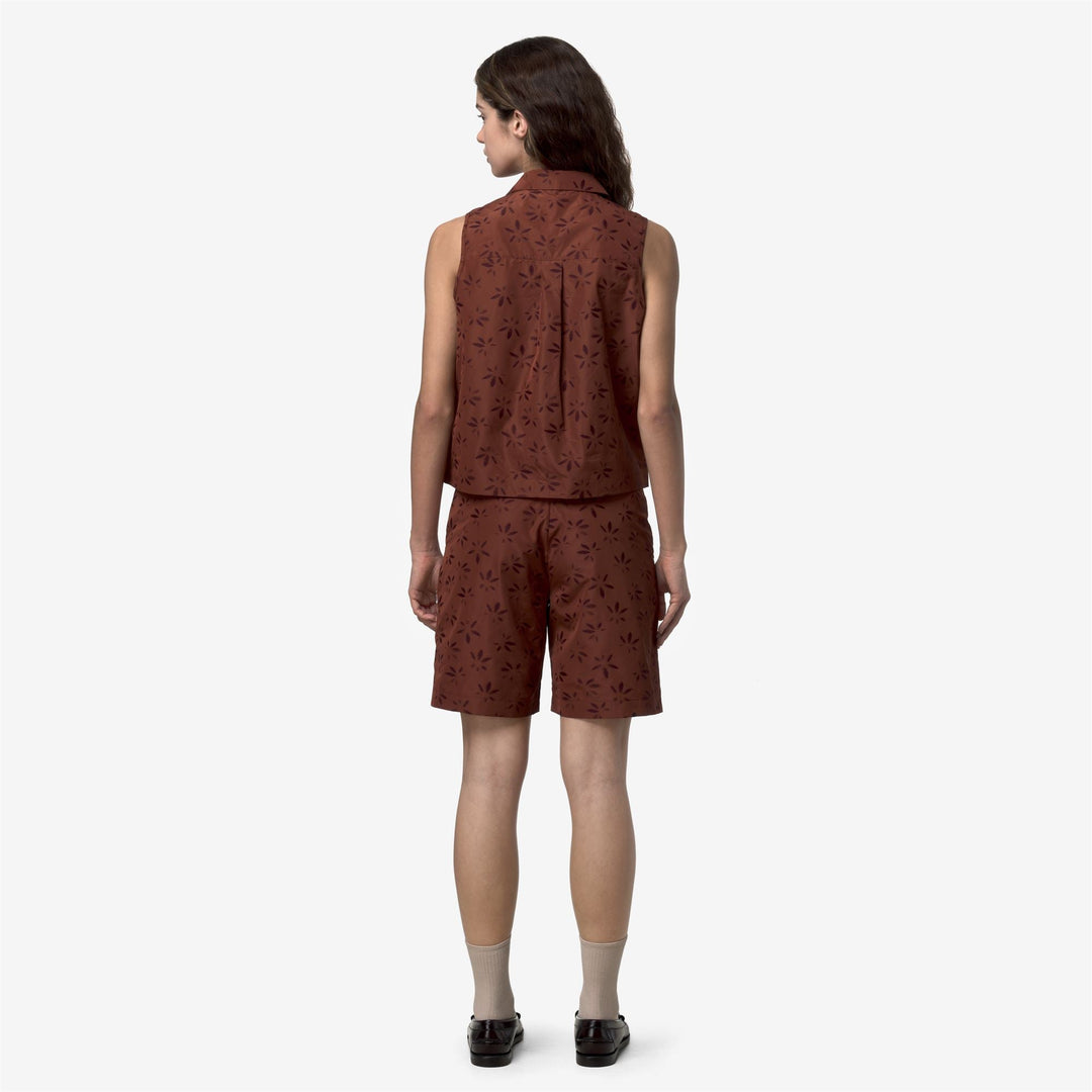 ANTY EMBY JACQUARD - Chemises - Haut - Femme - BROWN-VIOLET JACQUARD-Brown Reddish-Violet Burnished main
