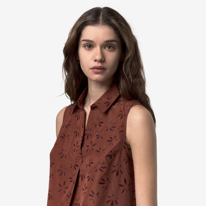 ANTY EMBY JACQUARD - Chemises - Haut - Femme - BROWN-VIOLET JACQUARD-Brown Reddish-Violet Burnished 2