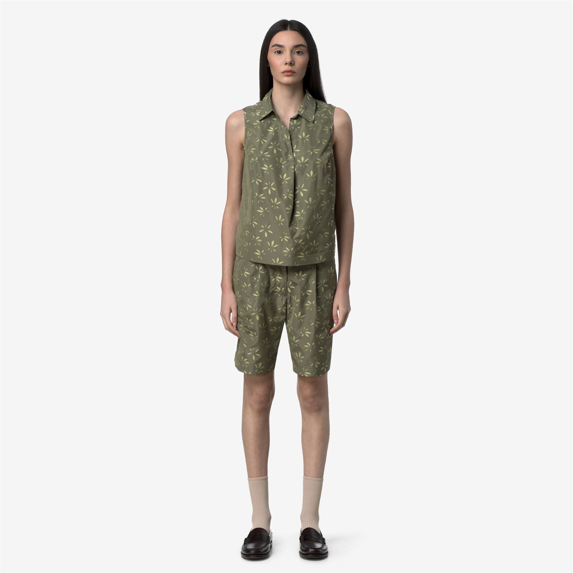 Shirts_Woman_ANTY EMBY JACQUARD_Top_GREEN - LIME JACQUARD - Green Lichen - Green Dk Lime - Commercial 4